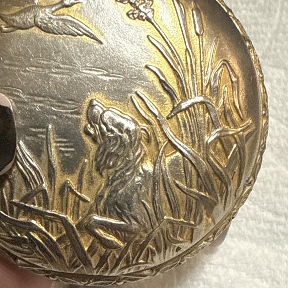 Vintage - Swiss Made - JC Penny Mechanical Wind Up Pocket Watch - Duck Hunt Dog - Picture 13 of 16